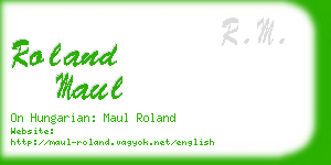 roland maul business card